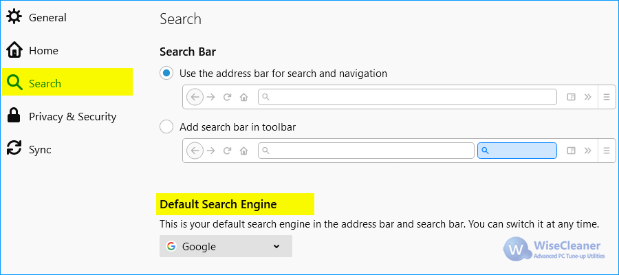 firefox search engine