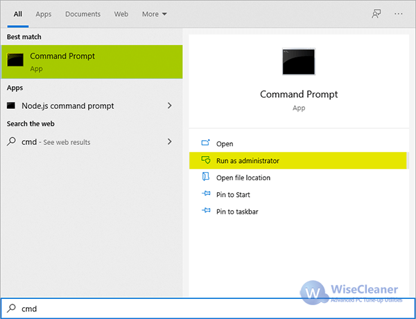 search Command Prompt