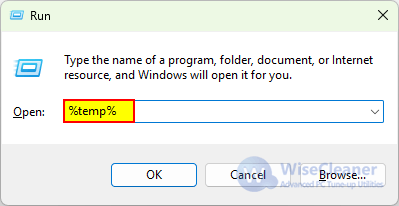 open temp folder