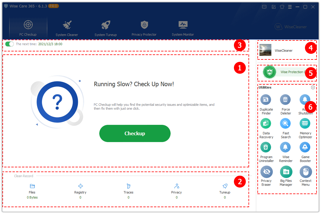 wise care 365 screenshot