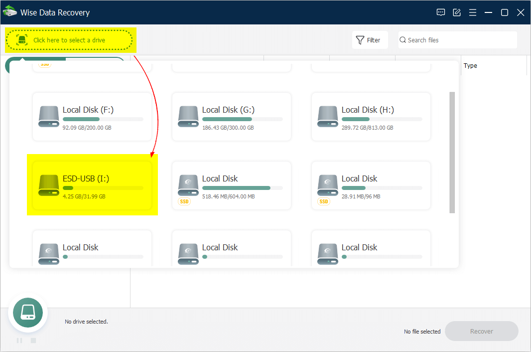 2.2 Recover Files From Devices · Recovery