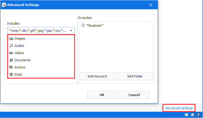 Advanced settings