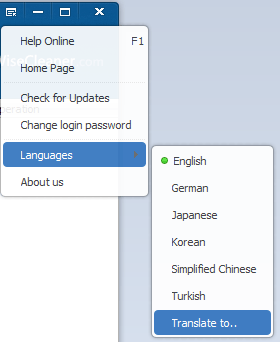 change language
