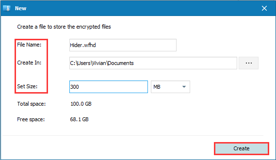store encrypted files