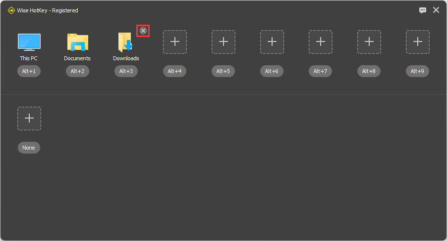 Delete hotkey