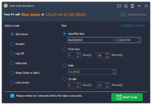 Windows 8 Wise Auto Shutdown full