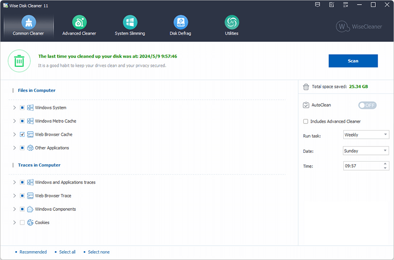 Wise Disk Cleaner screenshot Wise Disk Cleaner screenshot
