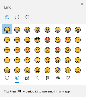 Thicken Fjernelse os selv How to launch the emoji keyboard in Windows 10
