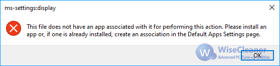 win10 ms settings display issue