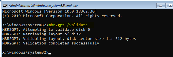 MBR2GPT Validate