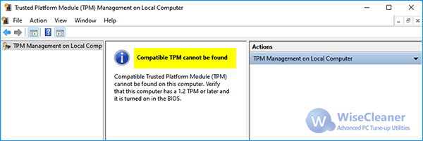 TPM is missed or disabled