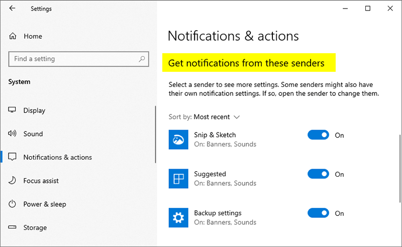 How to Turn Off APP Notification in Windows 10