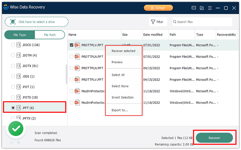 how to recover presentation document