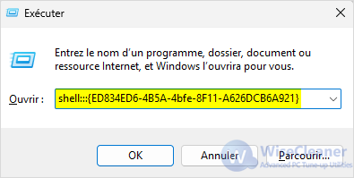 Windows 11 - la fenêtre d’Exécuter