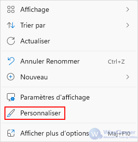 Windows 11 Paramètres - Personnalisation