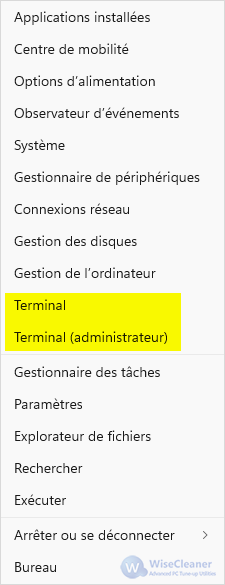 Comment ouvrir le terminal sous Windows 11