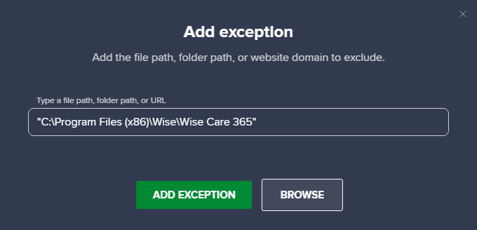 add-exception-in-avast