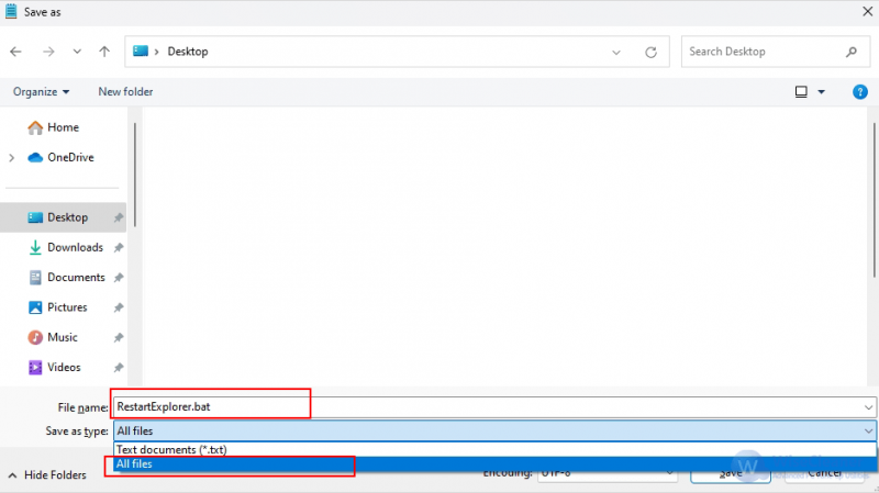 Save the Notepad document as a batch file