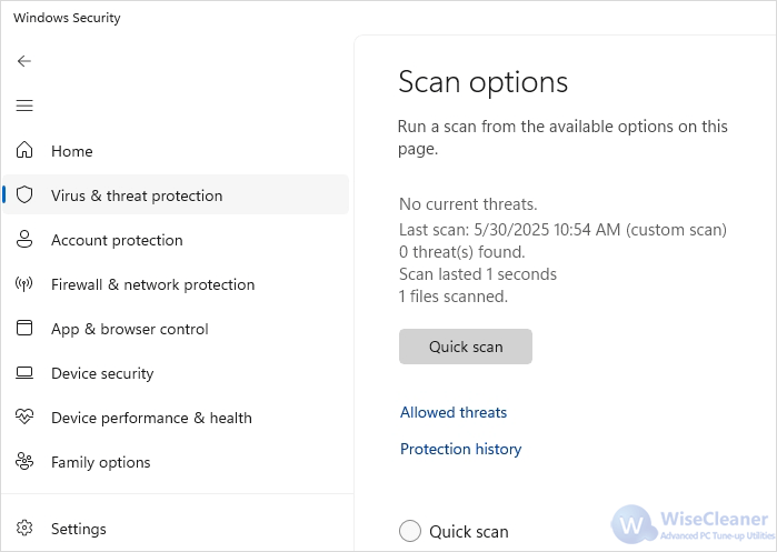 Scan the File with Windows Security