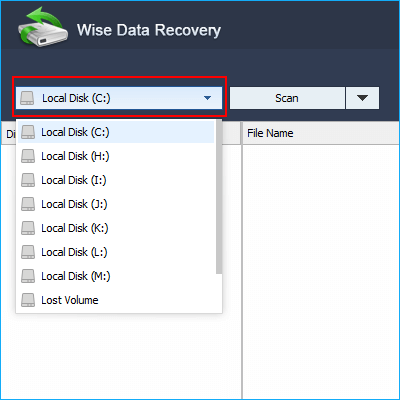 WDR-select drive