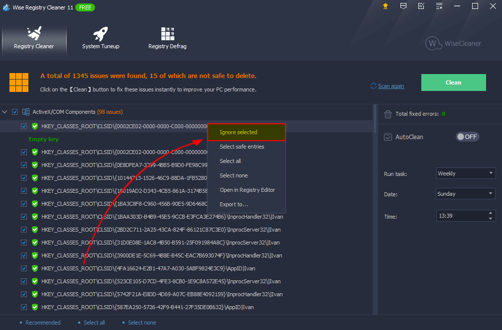 Portable Wise Registry Cleaner screenshot Portable Wise Registry Cleaner screenshot